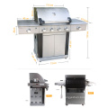 Ce CSA Approval Gas Barbecue Grill with 2 Side Burner